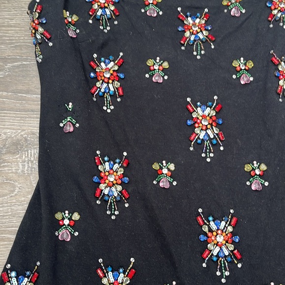 Mac Duggal Cotton Embellished Mini Dress - Picture 6 of 8